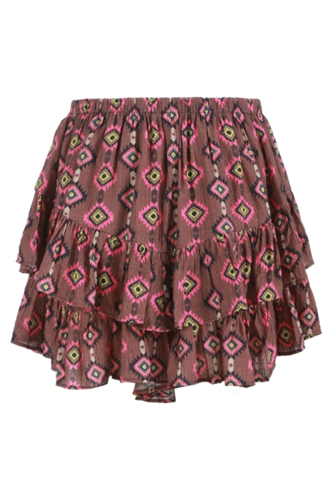 Fluresk bruine dames korte broek | Vooraanzicht