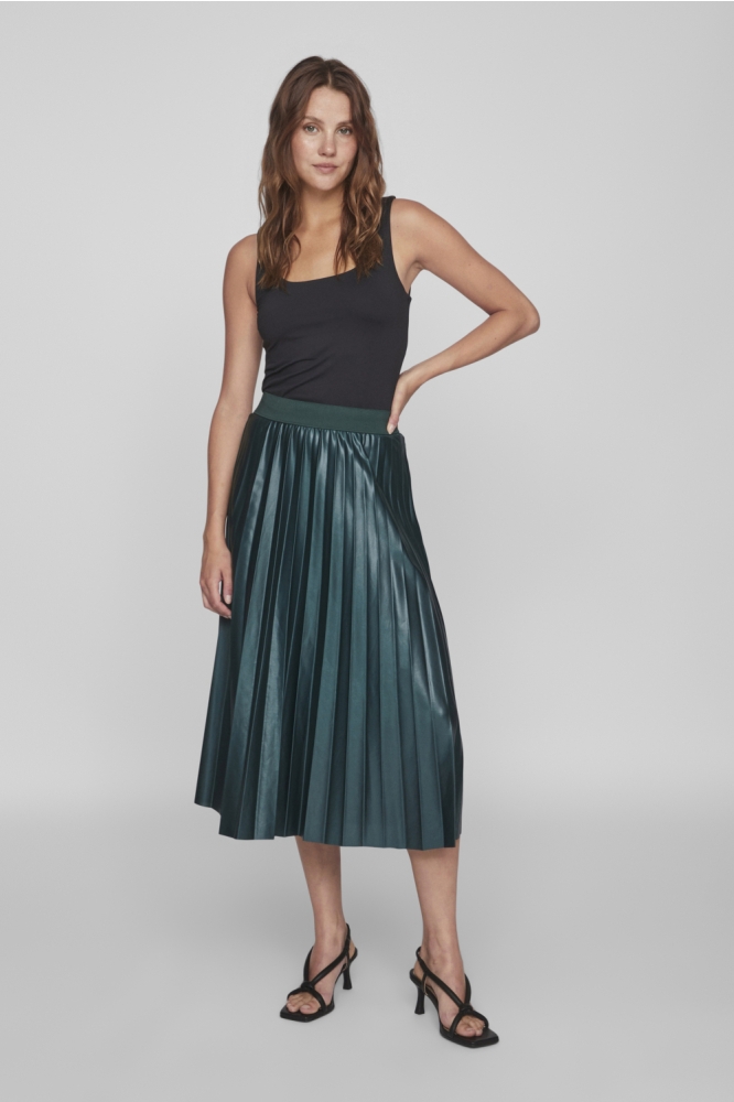 Vila groene dames rok | Model vooraanzicht