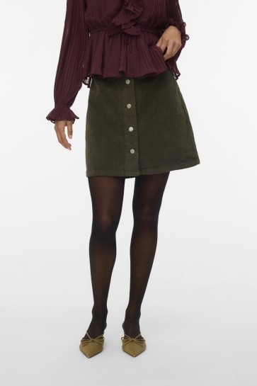 Vero Moda VMETTA HR SHORT CORD SKATER SKIRT 10315342 Forest Night