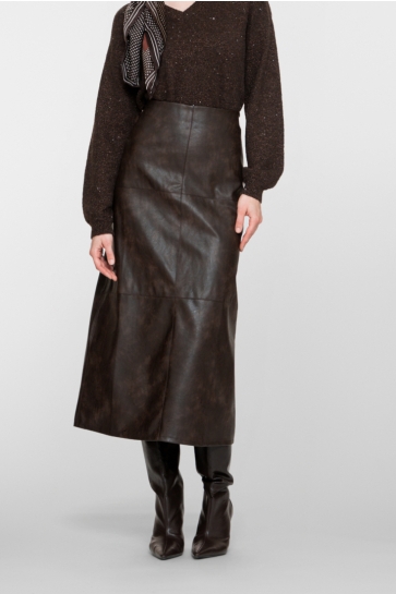 Geisha IMITATIE LEDEREN ROK 56502 10 000999 BLACK