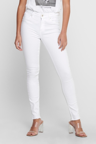 Only Jeans onlBLUSH MID SK ANK RAW REA0730NOOS 15155438 White