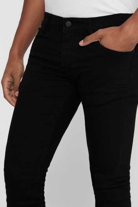 Only & Sons zwarte heren jeans | Close up