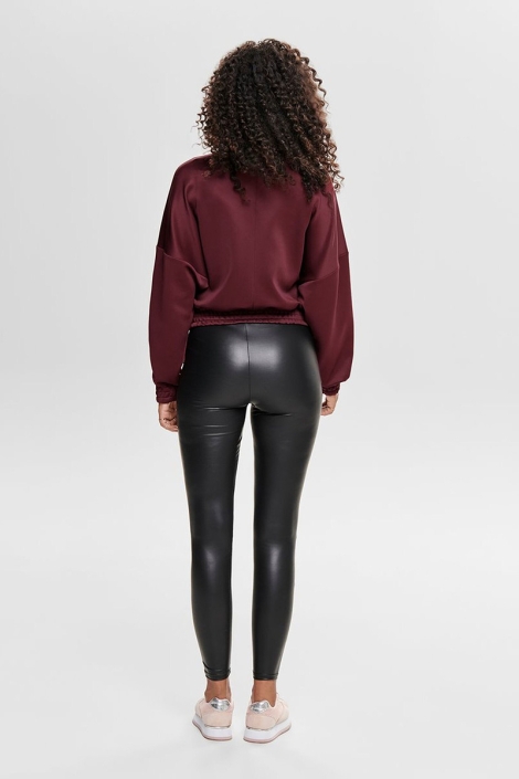 Only zwarte dames legging | Model achteraanzicht