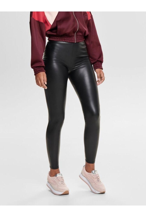 Only zwarte dames legging | Model vooraanzicht