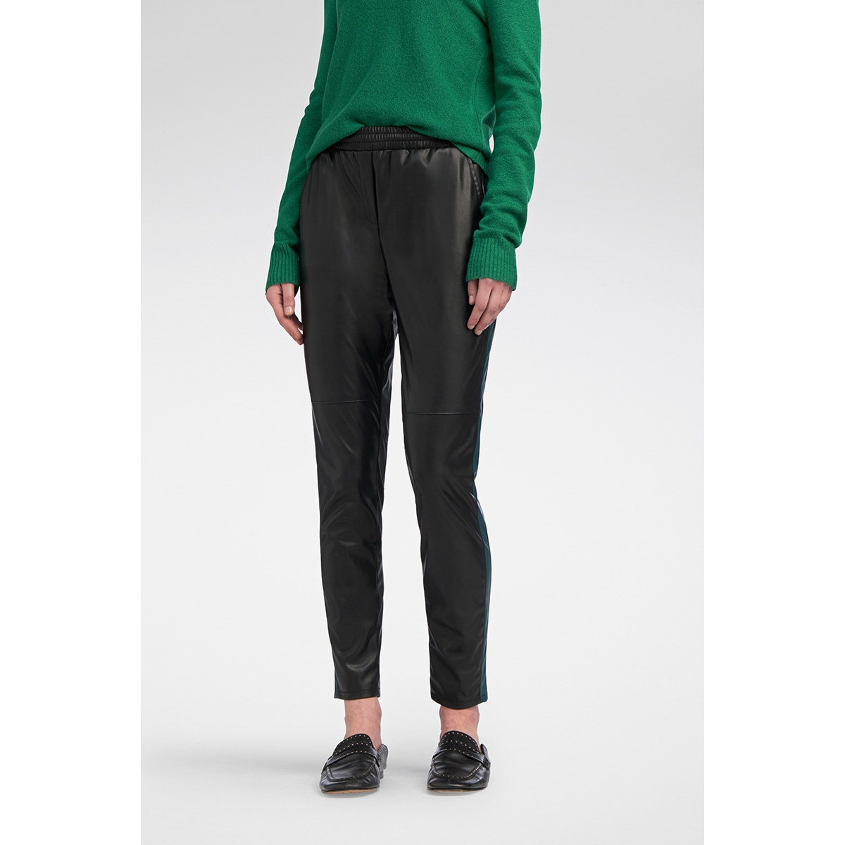 imitatie leren broek high waist