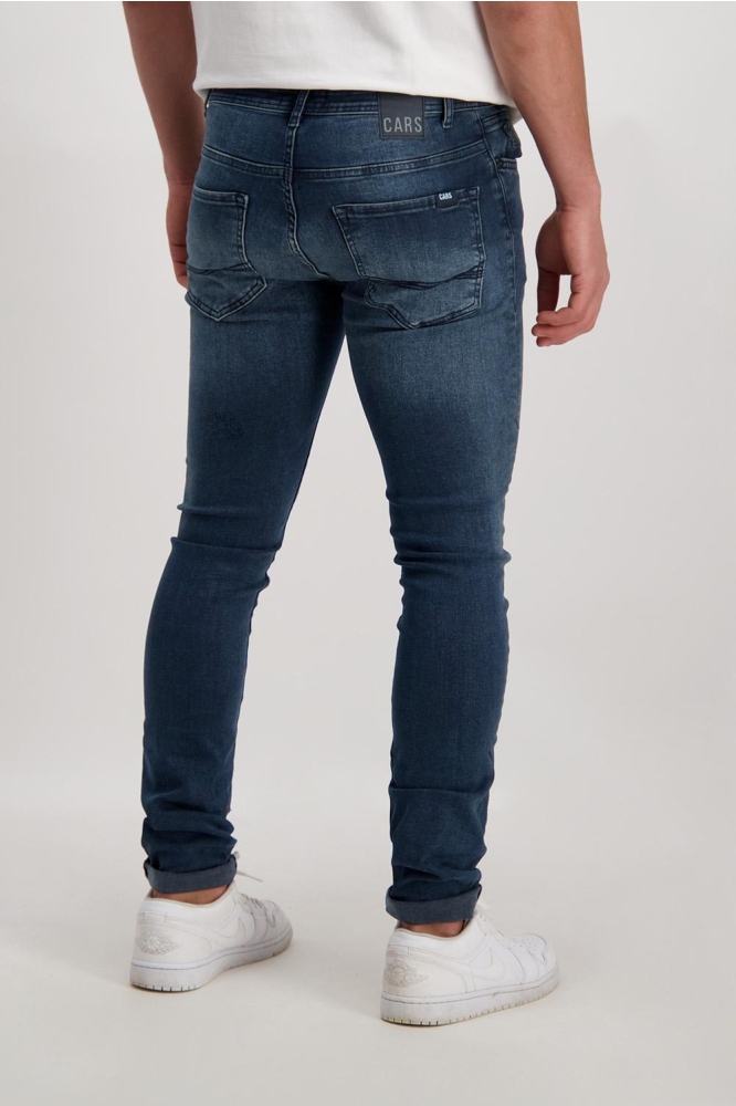 Cars blauwe heren jeans | Model achteraanzicht