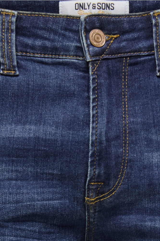 Only & Sons blauwe heren jeans | Close up