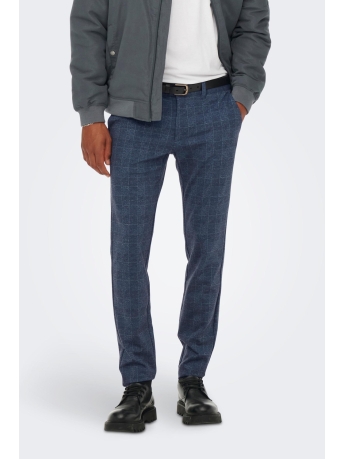 Only & Sons Broek ONSMARK CHECK PANTS HY GW 9887 NOOS 22019887 Dress Blues
