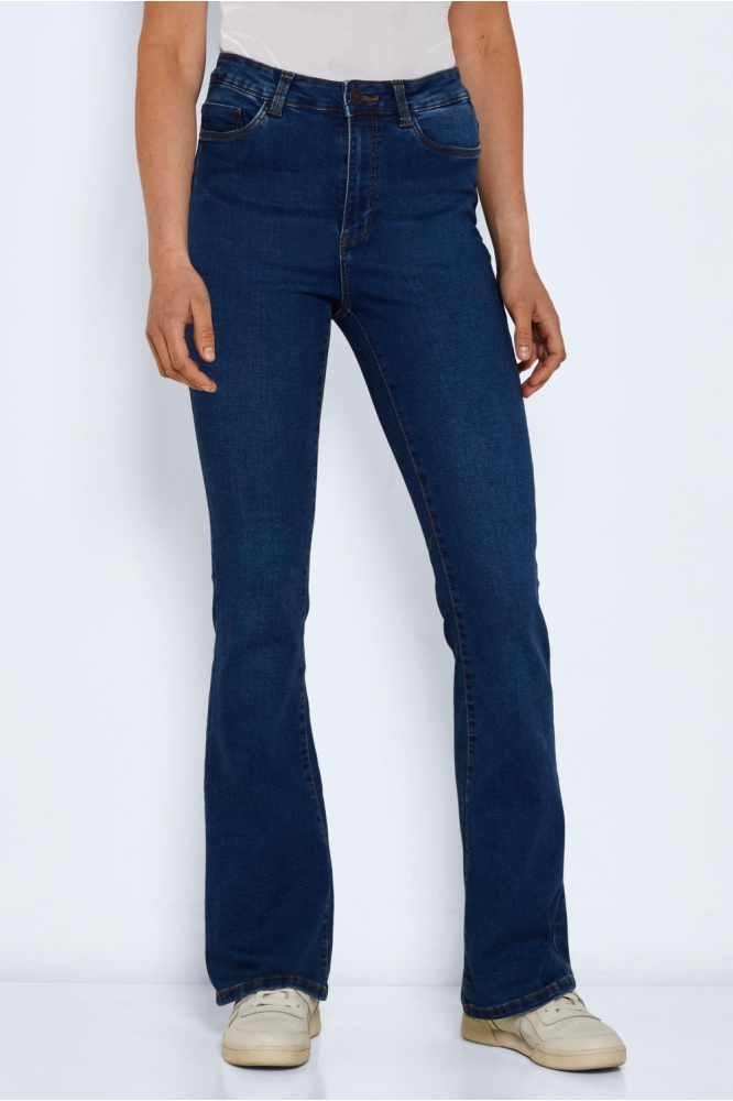 NMSALLIE HW FLARE JEANS VI021MB NOO 27017557 MEDIUM BLUE DENIM