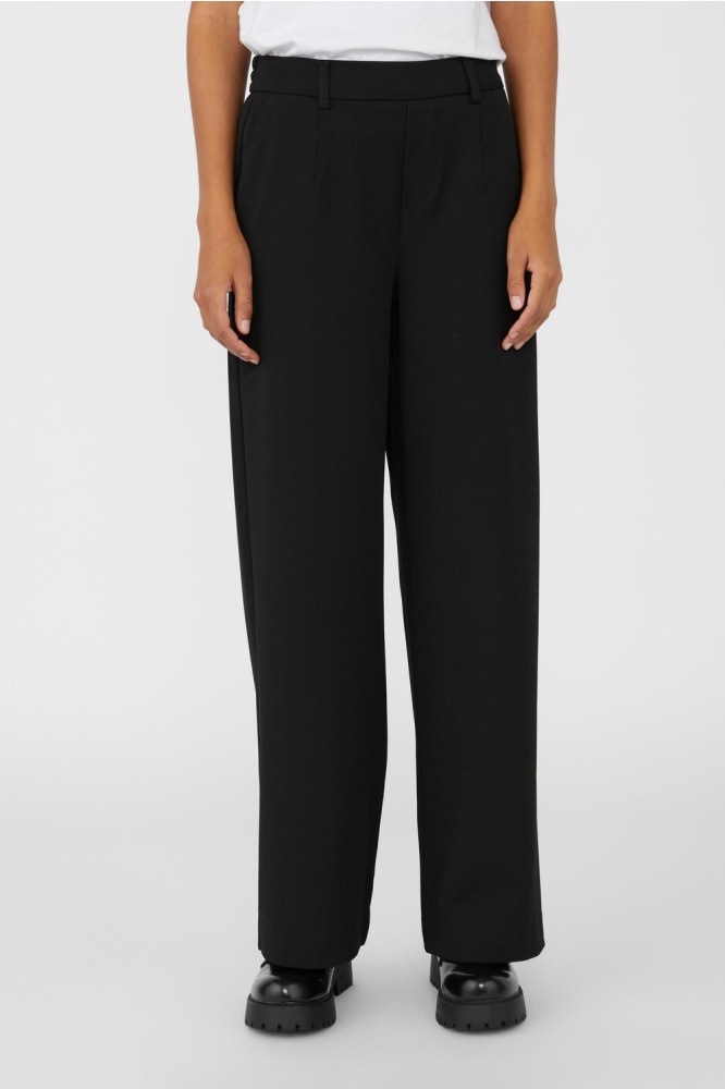 Object zwarte dames broek | Model vooraanzicht