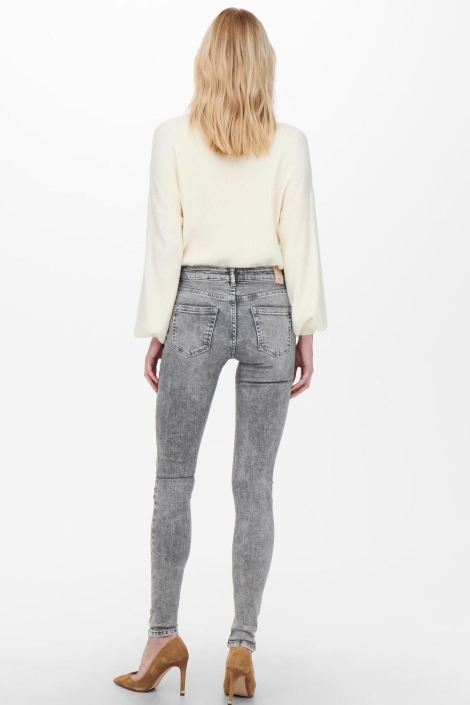 Only grijze dames jeans | Model achteraanzicht