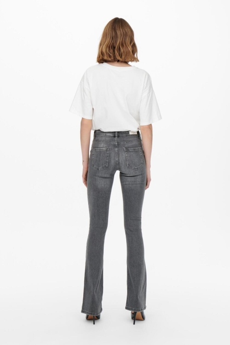 Only grijze dames jeans | Model achteraanzicht