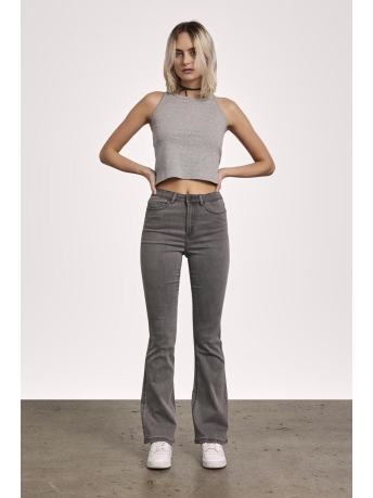 Noisy may Jeans NMSALLIE HW FLARED JEANS VI216LG NOOS 27020914 LIGHT GREY DENIM
