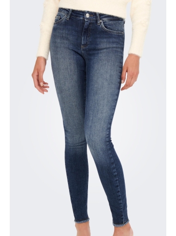 Only Jeans ONLBLUSH MID SK ANK  RAW DNM REA194 15266225 MEDIUM BLUE DENIM