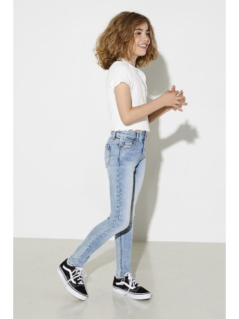 Kids Only Jeans KONBLUSH SKINNY RAW JNS LIGHT BLUE 15222975 Light Blue Denim