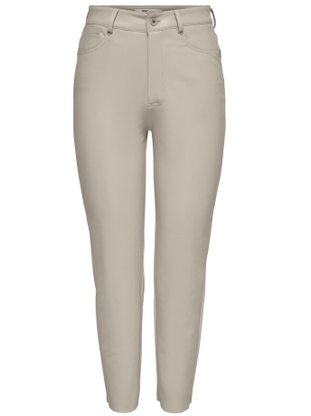 Only Broek ONLEMILY HW ST ANK FAUX LEATHER PNT 15209293 Silver lining