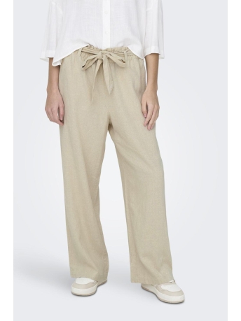 Jacqueline de Yong Broek JDYSAY LINEN BELT PANT WVN NOOS 15254626 Oatmeal/MELANGE