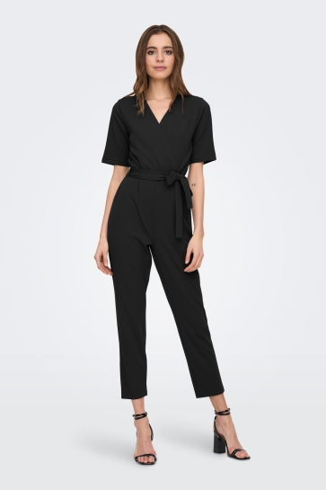 Jacqueline de Yong Broek JDYHONEY 2/4 V-NECK BELT JUMPSUIT J 15287346 Black