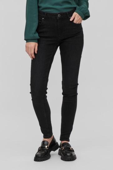 Vila Jeans VISARAH WU01 RW SKINNY JEANS/SU NOOS 14082131 BLACK DENIM