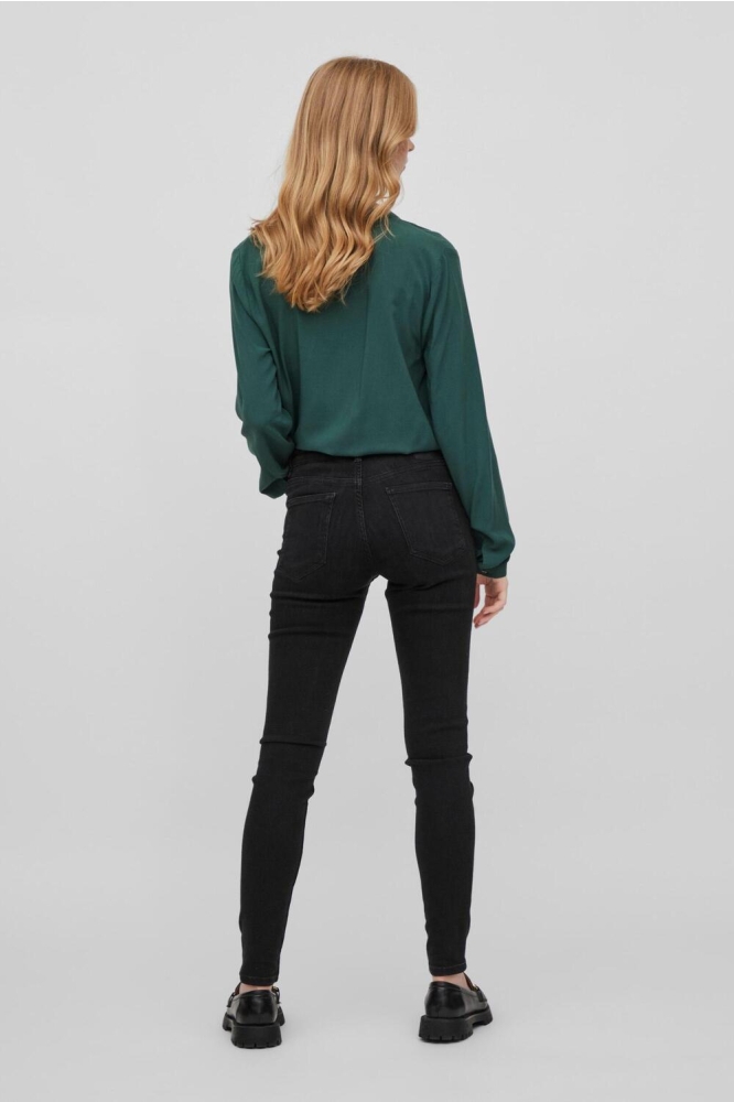 Vila zwarte dames jeans | Model achteraanzicht