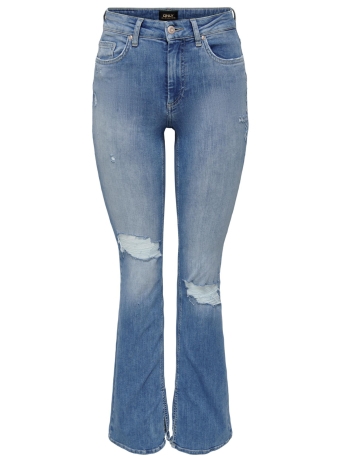 Only Jeans ONLBLUSH HW SLIT FLARED DEST DNM RE 15282429 LIGHT MEDIUM BLUE DENIM