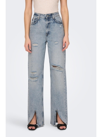 Only Jeans ONLASTRID HW WIDE SLIT LB DNM DOT 15283272 LIGHT BLUE DENIM