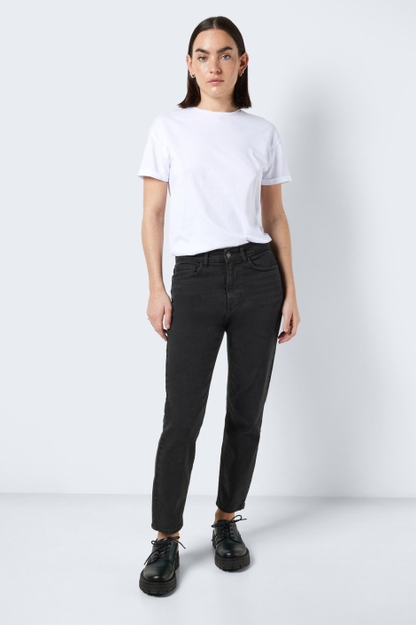 Noisy may zwarte dames jeans | Model vooraanzicht