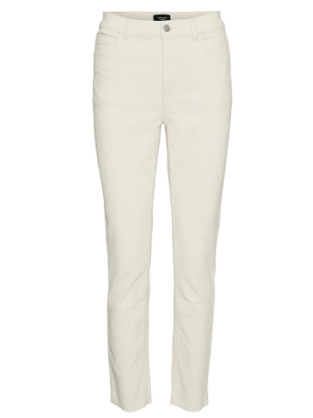 Vero Moda Broek VMBRENDA HR STRAIGHT ANK CORD PANTS 10272255 BIRCH