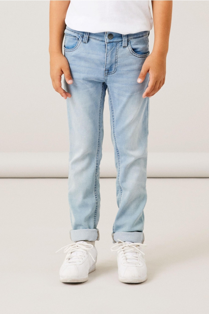 NKMTHEO XSLIM SWE JEANS 3113-TH NOO 13209038 Light Blue Bleached Denim