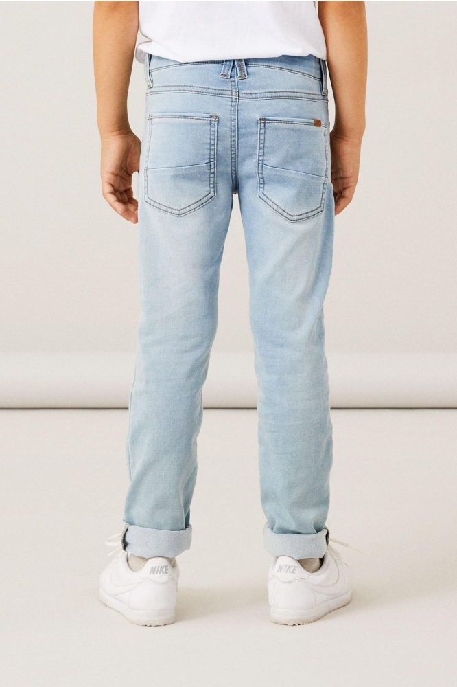 NKMTHEO XSLIM SWE JEANS 3113-TH NOO 13209038 Light Blue Bleached Denim