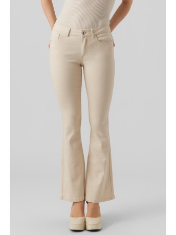 Vero Moda Jeans VMSCARLET MR SKINNY FLARED JEANS ECRU 10287900 Ecru