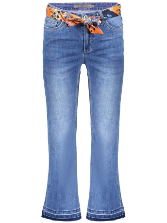 Geisha Jeans 7/8 FLARED JEANS BELT 31004 10 Stonebleach denim