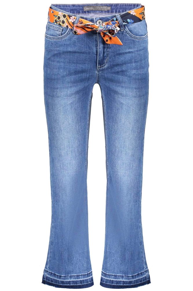 7/8 FLARED JEANS BELT 31004 10 Stonebleach denim