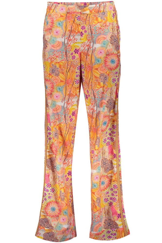 PANTALON MULTICOLOR FLOWER PRINT 31102 81 Orange/Pink multi