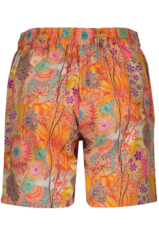 SHORT MULTICOLOR FLOWER PRINT 31103 81 Orange/Pink multi