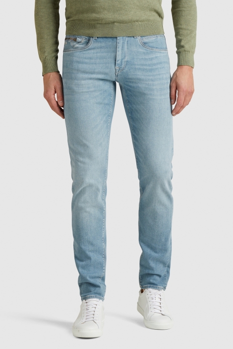Vanguard blauwe heren jeans | Model vooraanzicht