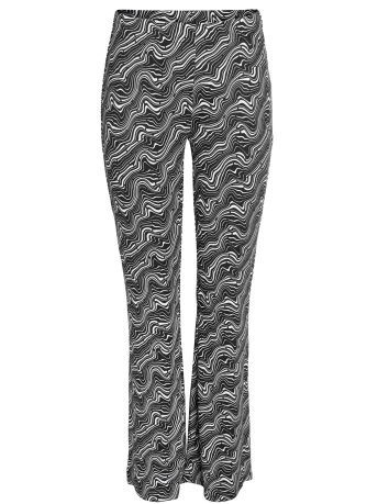 Noisy may Broek NMDESTINY HW SWEET FLARED PANTS 27027802 Bright White/GRAPHIC SW