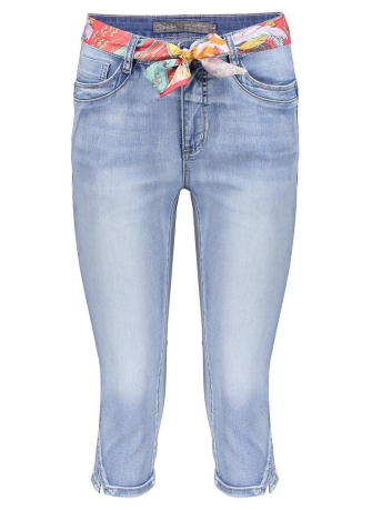Geisha Jeans CAPRI JEANS BELT 31003 10 Stonebleach Denim