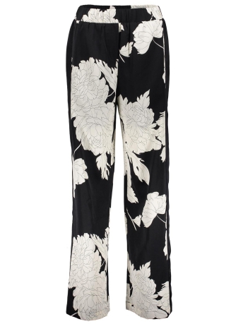 Geisha Broek PANTALON UITVERGROTE GINKO PRINT 31151 26 Black/Off-white