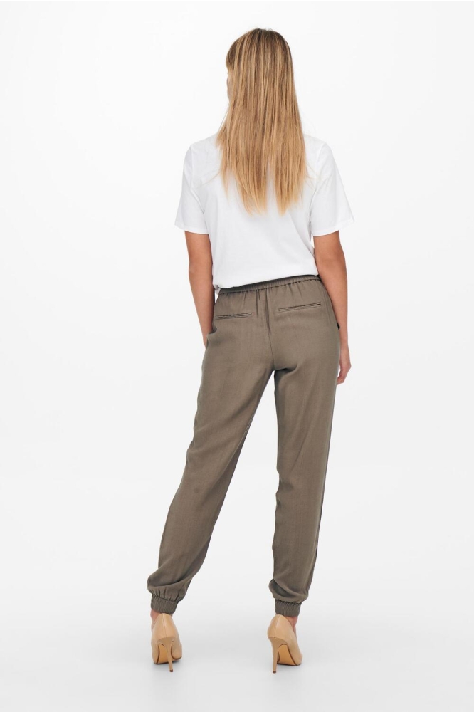 ONLKELDA-EMERY MW PULL-UP PANTS PNT 15203946 WALNUT