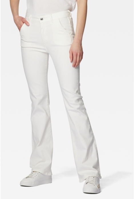 Anzai Geometrie evenwicht maria chino 1010334 83375 mavi jeans off white twill
