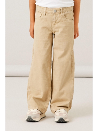 Name It Broek NKFROSE WIDE TWI PANT 1115-TP NOOS 13211632 Safari