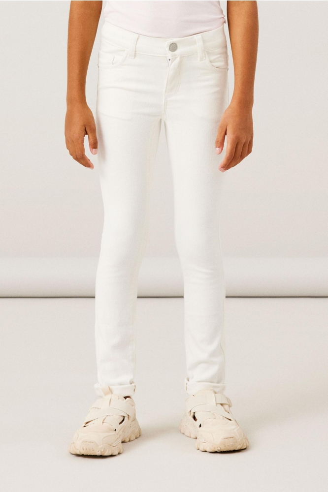 NKFPOLLY SKINNY TWI PANTS 4160-YF N 13217946 Bright White