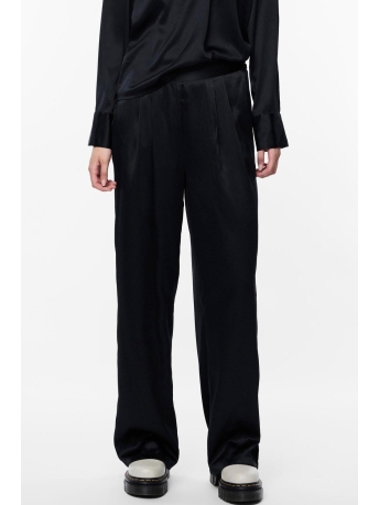 Pieces Broek PCSILJA HW SATIN PANTS 17143740 Black