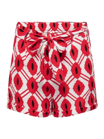 Only Broek ONLTHYRA AOP PAPERBAG SHORTS WVN CS 15301587 Black/Chinchilla