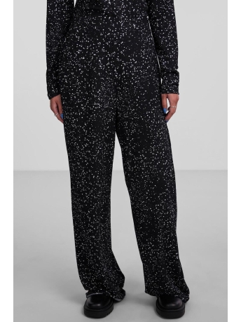 Pieces Broek PCFANIA HW WIDE PANTS BC 17145497 Black/Cdan dots