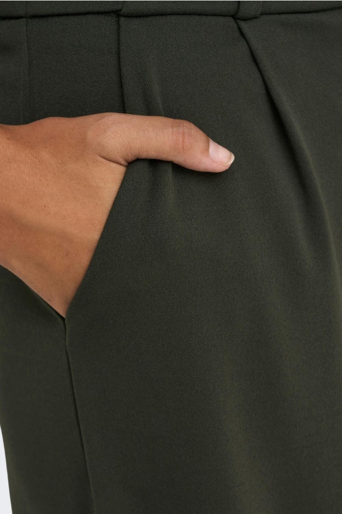 Jacqueline de Yong groene dames broek | Close up