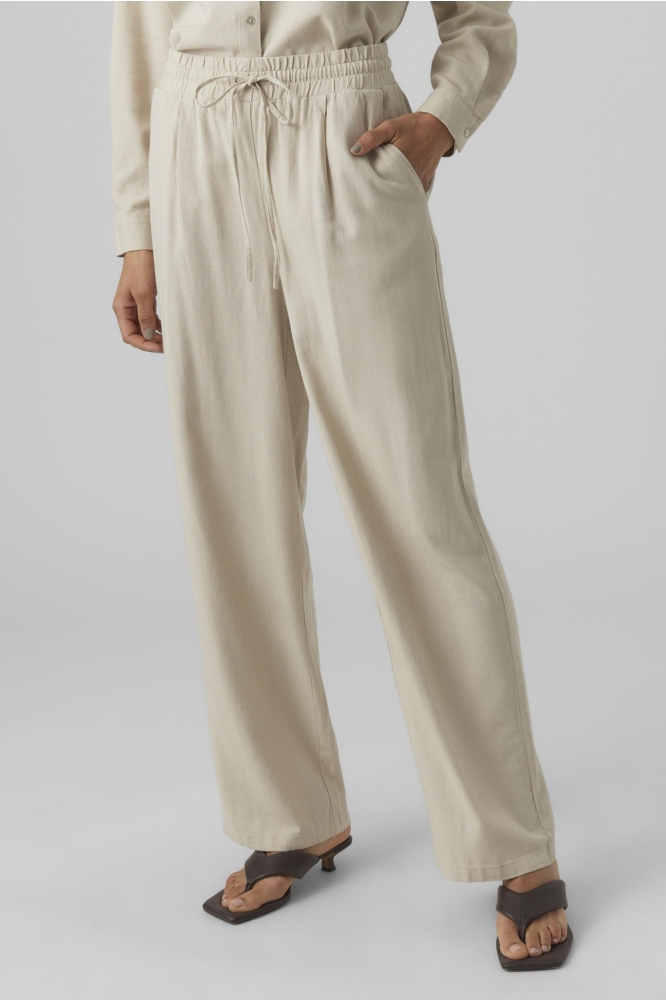 VMJESMILO WIDE PANTS WVN GA NOOS 10287363 Silver Lining