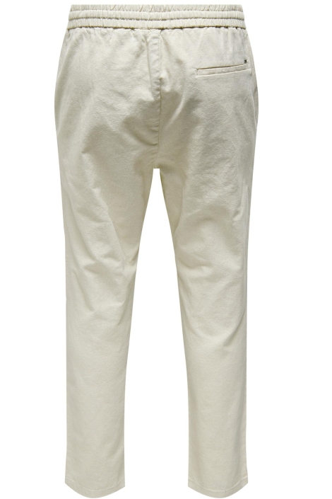 Only & Sons beige heren broek | Achteraanzicht