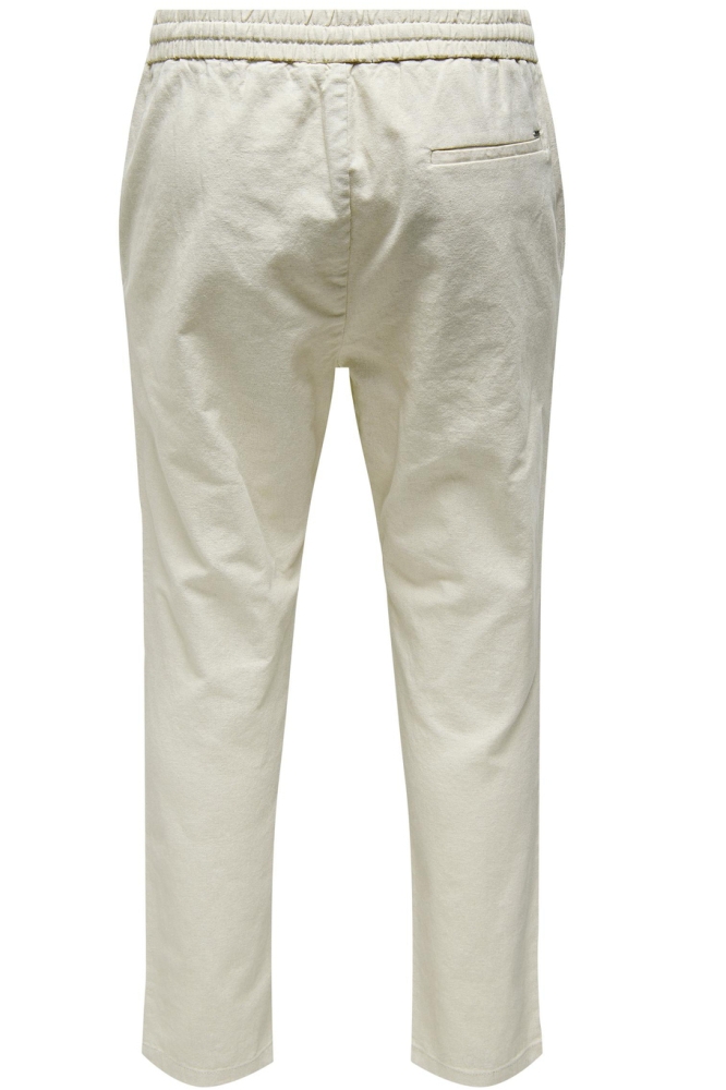 Only & Sons beige heren broek | Achteraanzicht